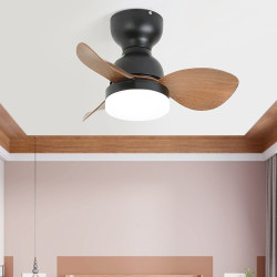 家用小型吊扇燈吸頂風扇燈客廳餐廳帶燈風扇吊燈家用復古燈具