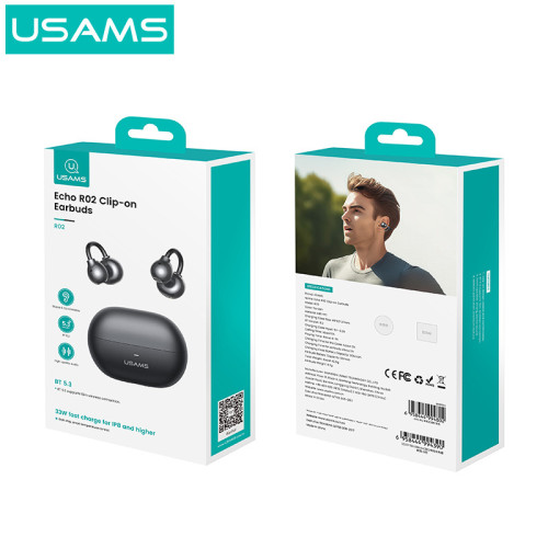 USAMS無線藍牙耳機耳夾耳式不入耳無線藍牙動耳機長續航耳機禮品