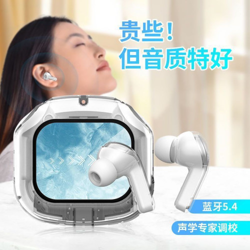 爆款彩色螢幕藍牙耳機 Air Max全透明款數顯多功能續航電腦耳機 爆款彩色螢幕藍牙耳機 Air Max全透明款數顯多功能續航電腦耳機