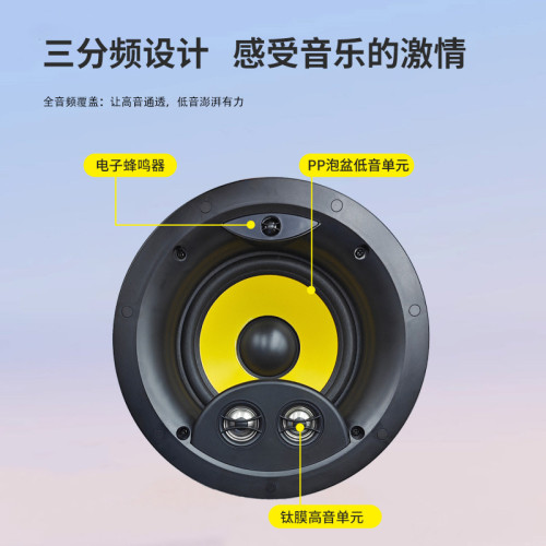 三分頻吸頂喇叭 定阻款高級豪華型天花板吸頂音箱 家庭影院音響 三分頻吸頂喇叭 定阻款高級豪華型天花板吸頂音箱 家庭影院音響