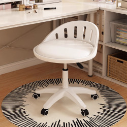 奶油風化妝椅家用椅子輕奢梳妝台凳子女生臥室升降轉椅美甲凳滑輪