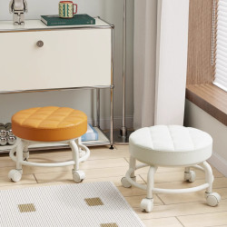 塑膠萬向輪小凳子家用矮凳滑輪移動凳子客廳帶娃神器椅子板凳坐凳