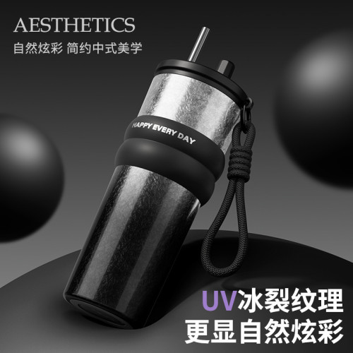 保溫杯女生高顔值學生2025新款陶瓷內膽大容量保冰杯吸管冰霸杯子 保溫杯女生高顔值學生2025新款陶瓷內膽大容量保冰杯吸管冰霸杯子