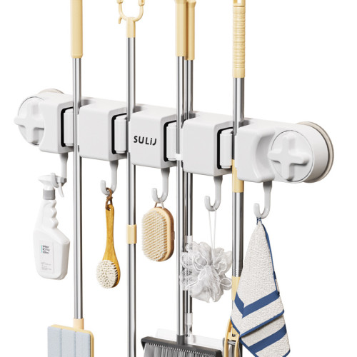 吸盤拖把夾衛生間免打孔收納掛架卡扣掃把拖布掛鉤壁掛牆上置物架 吸盤拖把夾衛生間免打孔收納掛架卡扣掃把拖布掛鉤壁掛牆上置物架