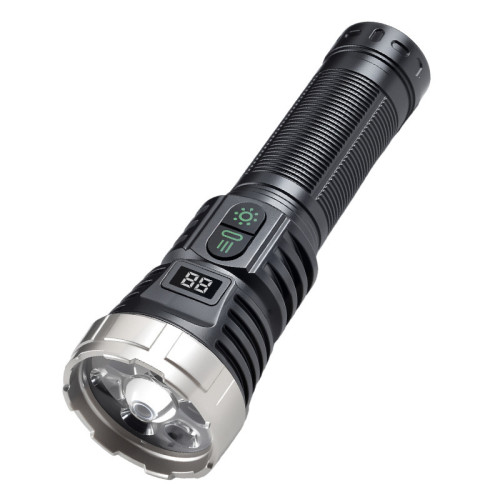 Led遠射雷射可攜式手電數顯充電應急燈巡邏防汛戶外強光手電筒 Led遠射雷射可攜式手電數顯充電應急燈巡邏防汛戶外強光手電筒