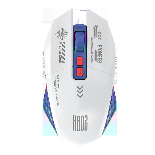 虎貓X802無線藍牙三模電競遊戯滑鼠可控防滑滑鼠7鍵宏編程滑鼠跨 虎貓X802無線藍牙三模電競遊戯滑鼠可控防滑滑鼠7鍵宏編程滑鼠跨