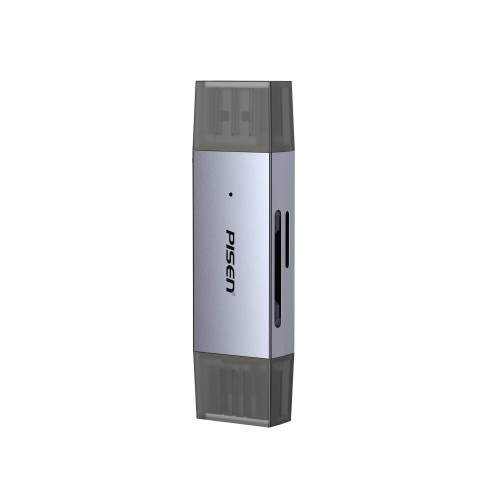 品勝usb3.0高速讀卡器sd內存卡tf轉換器手機安卓typec鋁殼款雙頭