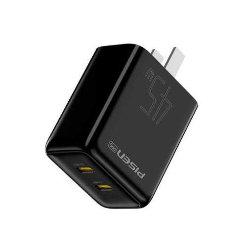 品勝充電器45W氮化鎵雙C快充雙口可折曡插頭套裝適用iPhone15/16