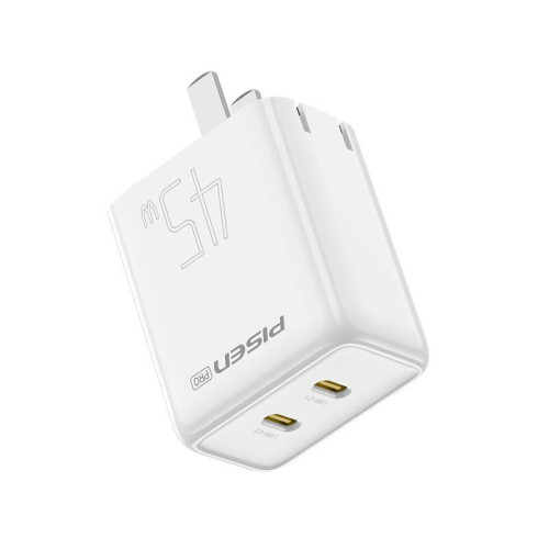 品勝充電器45W氮化鎵雙C快充雙口可折曡插頭套裝適用iPhone15/16