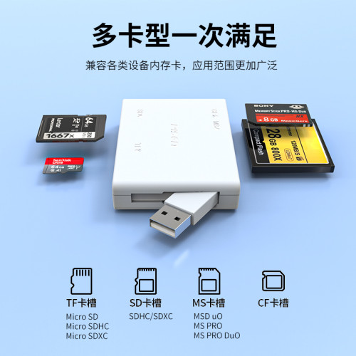 USB3.0+Type-C 3.0鋁合金二合一多盤符SD/TF讀卡器 掛卡裝 USB3.0+Type-C 3.0鋁合金二合一多盤符SD/TF讀卡器 掛卡裝