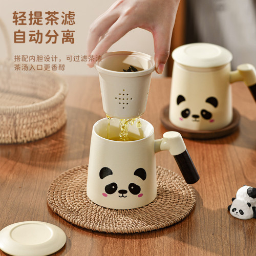 陶瓷杯泡茶杯茶水分離女士辦公室個人專用帶蓋馬克杯喝茶水杯子 陶瓷杯泡茶杯茶水分離女士辦公室個人專用帶蓋馬克杯喝茶水杯子