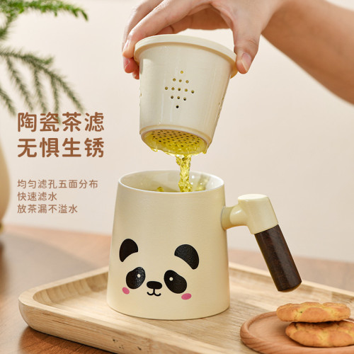 陶瓷杯泡茶杯茶水分離女士辦公室個人專用帶蓋馬克杯喝茶水杯子 陶瓷杯泡茶杯茶水分離女士辦公室個人專用帶蓋馬克杯喝茶水杯子