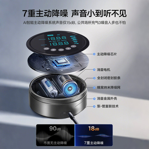 車用無線充氣泵可攜式汽車用打氣泵電動高壓大功率轎車輪胎打氣筒 車用無線充氣泵可攜式汽車用打氣泵電動高壓大功率轎車輪胎打氣筒