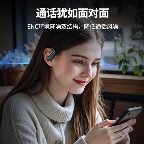 新款無線藍牙耳機掛耳開放式數顯降噪珮戴舒適長續航通用
