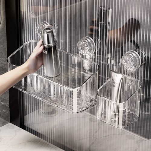 吸盤浴室置物架免打孔衛生間厠所洗手間洗漱台牆上壁掛式收納架子 吸盤浴室置物架免打孔衛生間厠所洗手間洗漱台牆上壁掛式收納架子