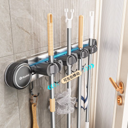 吸盤拖把壁掛夾衛生間免打孔拖把夾掛掃把拖布掛鉤固定架收納神器