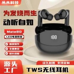 運動藍牙耳機無線立體聲數顯TWS長續航入耳式佩戴舒適