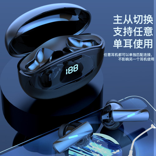 運動藍牙耳機無線立體聲數顯TWS長續航入耳式佩戴舒適