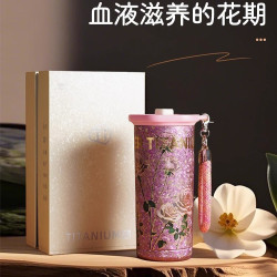 bigcar純鈦保溫杯高顔值咖啡杯女生吸管水杯2025新款生日禮物鈦杯