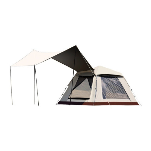 戶外新款四角帳篷加天幕二合一黑膠銀膠營地天幕露營帳篷全自動 戶外新款四角帳篷加天幕二合一黑膠銀膠營地天幕露營帳篷全自動