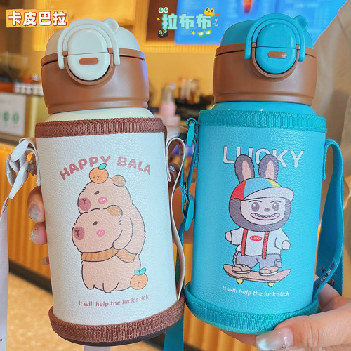 新網紅拉布布卡通雙飲兒童保溫杯316不鏽鋼兒童食品級吸管杯杯批 新網紅拉布布卡通雙飲兒童保溫杯316不鏽鋼兒童食品級吸管杯杯批