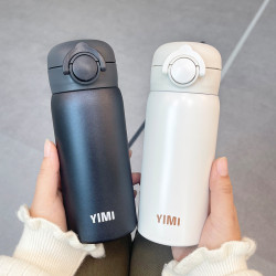 直身彈蓋保溫杯女簡約可攜式飲水杯高顔值年會活動開業伴手禮批