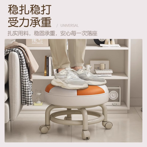 萬向輪小凳子滑輪移動凳子客廳矮凳美縫擦地板凳帶娃學步椅換鞋凳