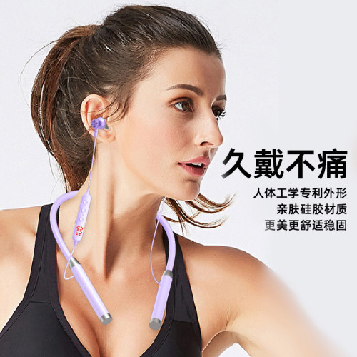 爆款掛脖式藍牙耳機智能數顯重低音運動型可插卡