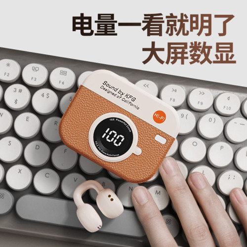 Q87爆款復古真無線藍牙耳機電顯超長續航入耳式降噪耳機