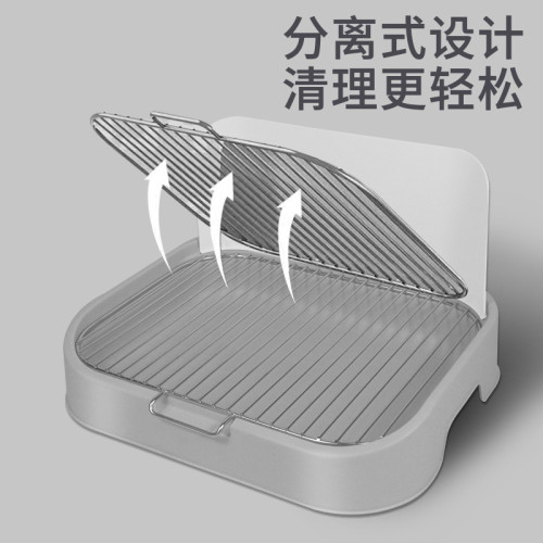 狗狗厠所中小型犬幼犬大小便神器寵物專用便盆不鏽鋼隔離網防濺出 狗狗厠所中小型犬幼犬大小便神器寵物專用便盆不鏽鋼隔離網防濺出