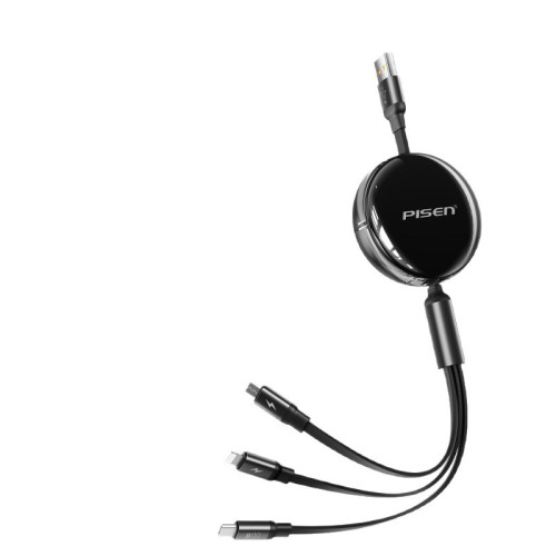 品勝一拖三伸縮數據線66W快充數據線三合一充電線禮品圖案6A 品勝一拖三伸縮數據線66W快充數據線三合一充電線禮品圖案6A