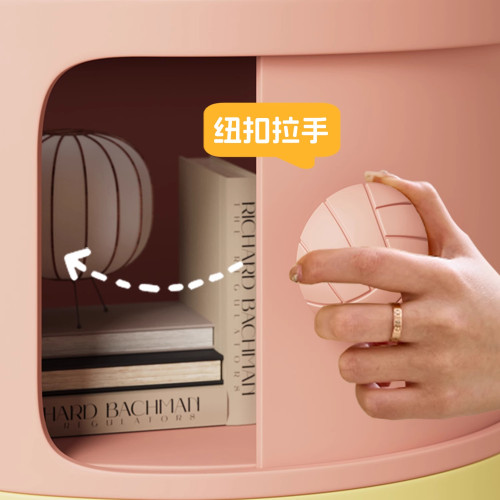 床頭櫃奶油風創意多層圓筒簡約小型多層臥室儲物櫃擺件式收納櫃 床頭櫃奶油風創意多層圓筒簡約小型多層臥室儲物櫃擺件式收納櫃