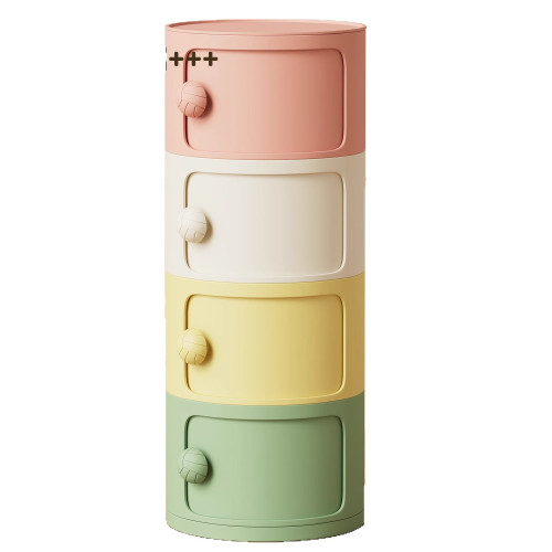 床頭櫃奶油風創意多層圓筒簡約小型多層臥室儲物櫃擺件式收納櫃 床頭櫃奶油風創意多層圓筒簡約小型多層臥室儲物櫃擺件式收納櫃