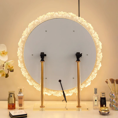 化妝鏡帶燈led異形桌上型桌面梳妝台鏡子旋轉梳妝鏡智能觸控美妝鏡 化妝鏡帶燈led異形桌上型桌面梳妝台鏡子旋轉梳妝鏡智能觸控美妝鏡