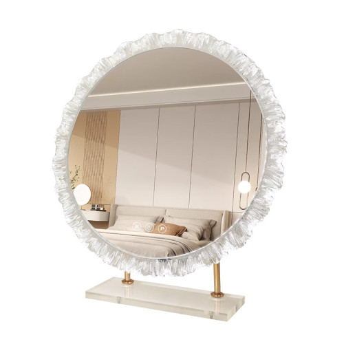 化妝鏡帶燈led異形桌上型桌面梳妝台鏡子旋轉梳妝鏡智能觸控美妝鏡 化妝鏡帶燈led異形桌上型桌面梳妝台鏡子旋轉梳妝鏡智能觸控美妝鏡