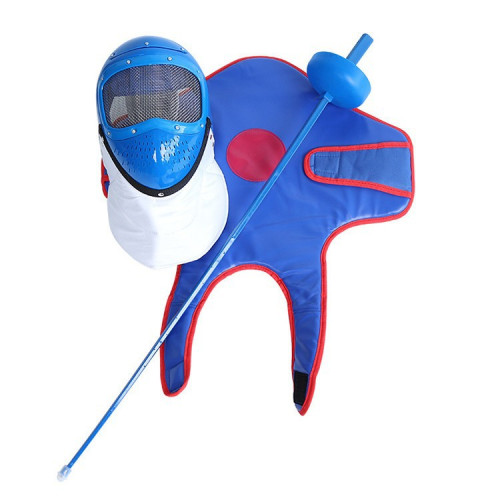 擊劍塑膠套裝三件套兒童套裝馬甲塑膠面罩有聲塑膠感應劍初學裝備 擊劍塑膠套裝三件套兒童套裝馬甲塑膠面罩有聲塑膠感應劍初學裝備