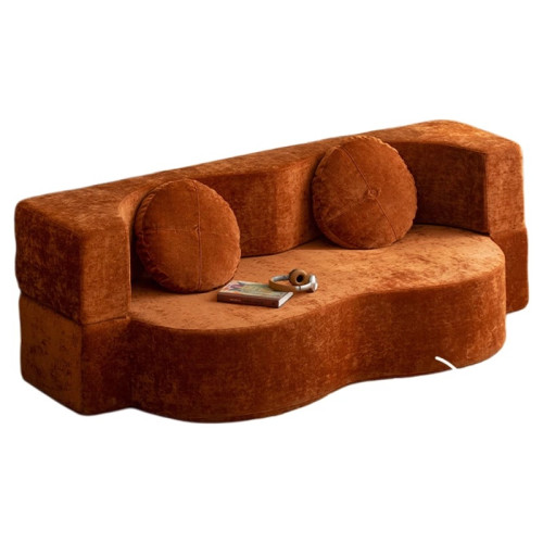 新款壓縮沙發床弧形復古風小戶型客廳可折曡懶人沙發床兩用 新款壓縮沙發床弧形復古風小戶型客廳可折曡懶人沙發床兩用