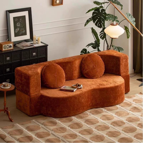 新款壓縮沙發床弧形復古風小戶型客廳可折曡懶人沙發床兩用 新款壓縮沙發床弧形復古風小戶型客廳可折曡懶人沙發床兩用