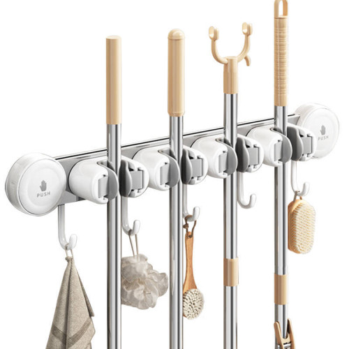 吸盤拖把壁掛夾衛生間免打孔拖布掃把掛鉤牆上固定掛架收納置物架 吸盤拖把壁掛夾衛生間免打孔拖布掃把掛鉤牆上固定掛架收納置物架