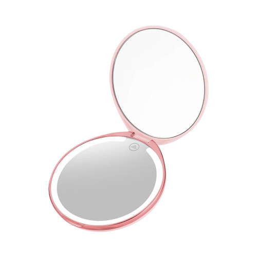 小鏡子隨身攜帶女簡約手持宿舍桌面可立學生可攜式折曡放大化妝鏡 小鏡子隨身攜帶女簡約手持宿舍桌面可立學生可攜式折曡放大化妝鏡