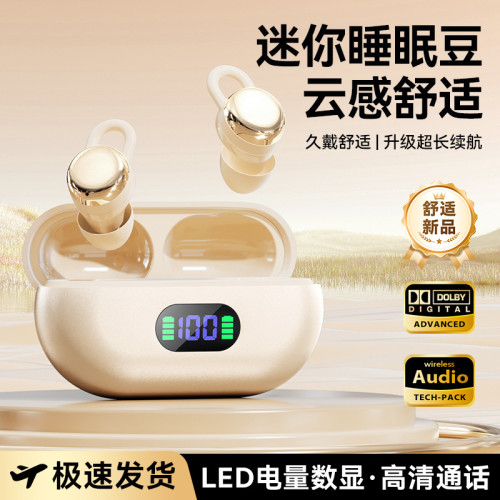 2025新款無線藍牙耳機夾耳式運動降噪電量顯示超長續航高音質