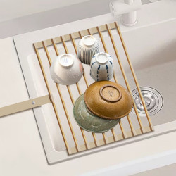 水槽瀝水架廚房家用水池碗碟洗碗盤子餐具收納架果蔬可折曡置物架