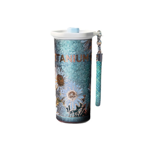 大卡純鈦咖啡保溫杯女士雙飲水杯高顔值車用可攜式帶提繩保冷純鈦杯 大卡純鈦咖啡保溫杯女士雙飲水杯高顔值車用可攜式帶提繩保冷純鈦杯