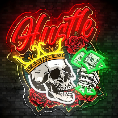 骷髏頭UV霓虹燈裝飾禮物燈可調光萬聖節裝飾玫瑰骷髏燈牌 骷髏頭UV霓虹燈裝飾禮物燈可調光萬聖節裝飾玫瑰骷髏燈牌