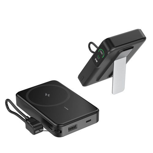 tft螢幕aimagsafe無線15W磁吸無線充電寶支架10000安培自帶線禮品