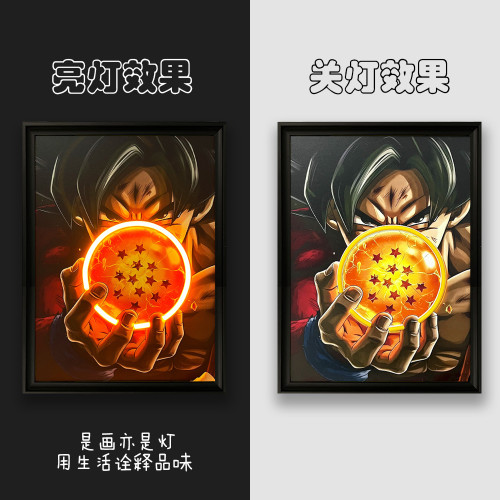 嘻哈明星球星發光掛畫宇航員裝飾霓虹燈壁畫臥室電競房發光畫框