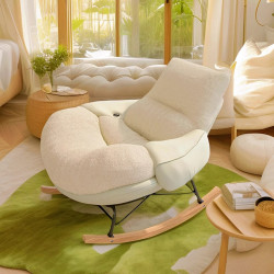 網紅懶人沙發搖搖椅成人可睡覺躺椅陽台家用休閒椅子客廳午休搖椅