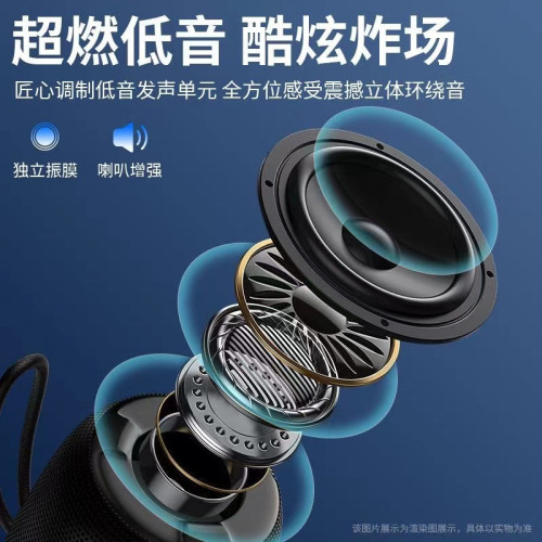 無線藍牙音箱低音砲高音質戶外可攜式家用帶氛圍燈桌面小型迷你音響 無線藍牙音箱低音砲高音質戶外可攜式家用帶氛圍燈桌面小型迷你音響