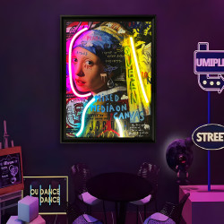 led燈飾畫框霓虹燈裝飾壁畫臥室電競房發光掛畫5vUSB供電