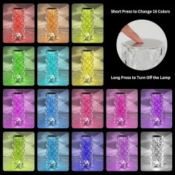 款水晶星星觸控氛圍燈充電床頭LED台燈 水晶燈 小夜燈浪漫餐